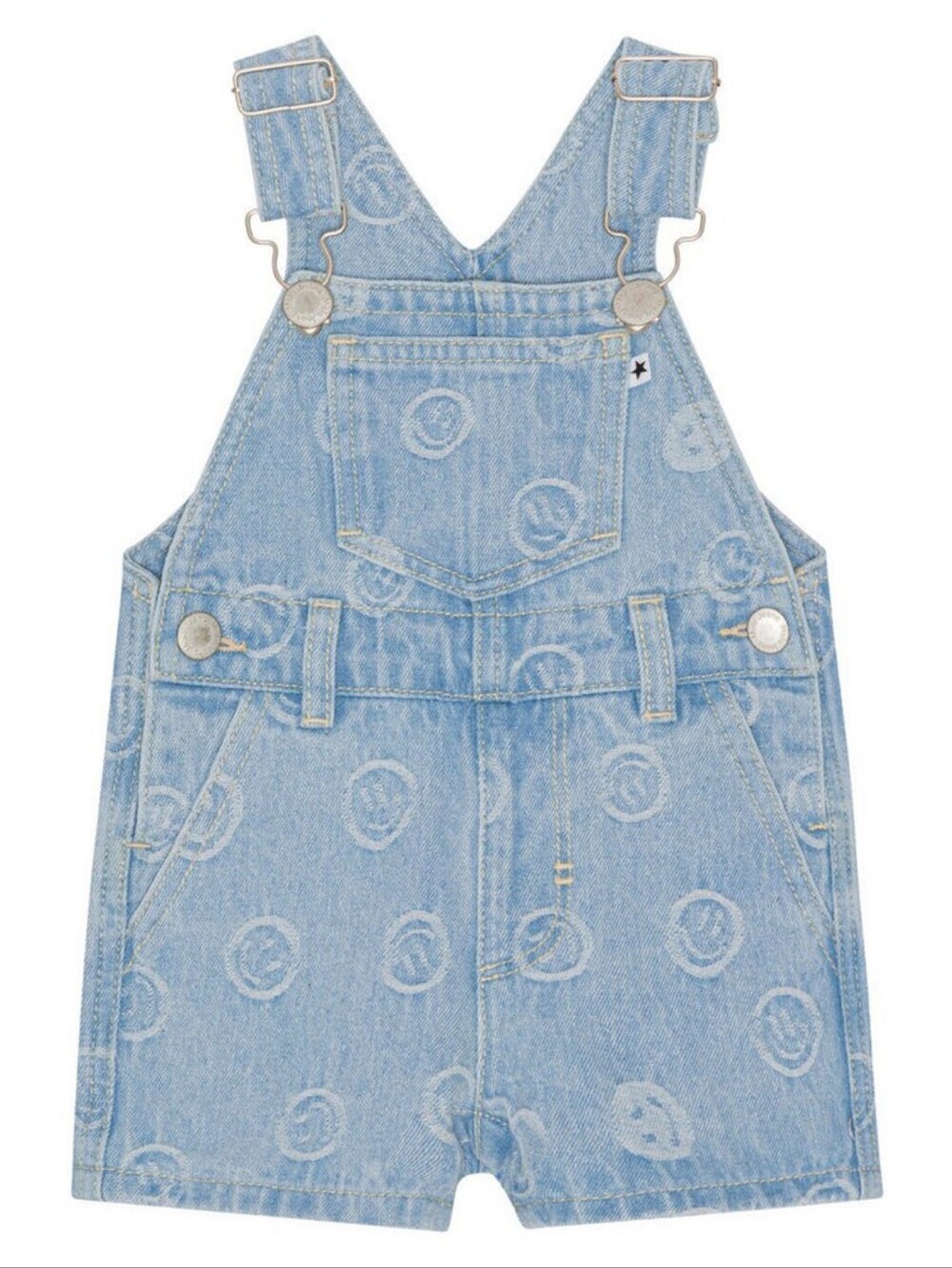 Molo Spot Shorts Overalls Emoji Happiness Light Size 18-24 M  86/92